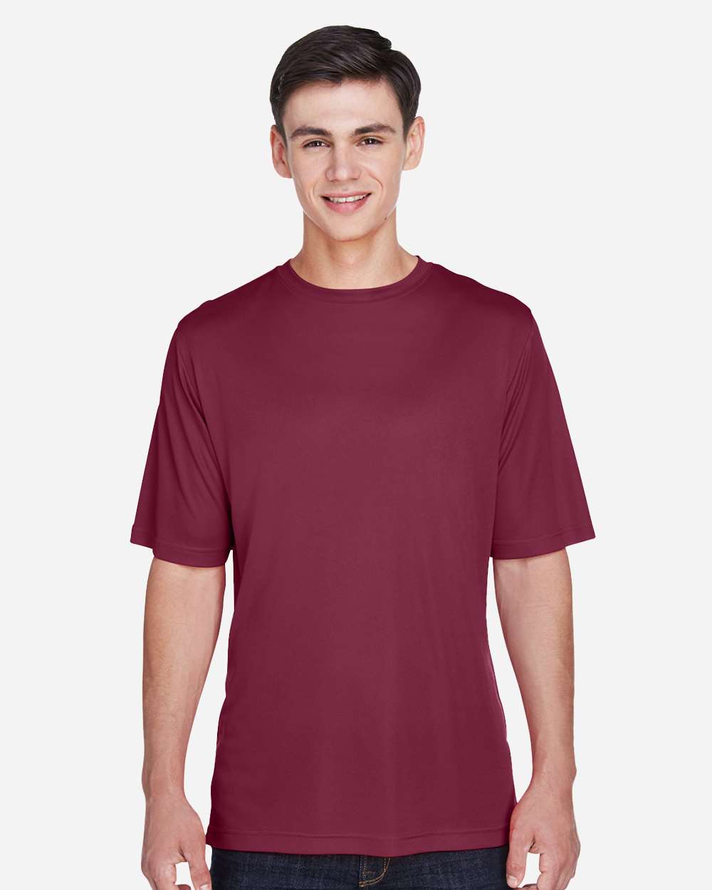Men's Moisture-Wicking T-Shirt — Sport Maroon
