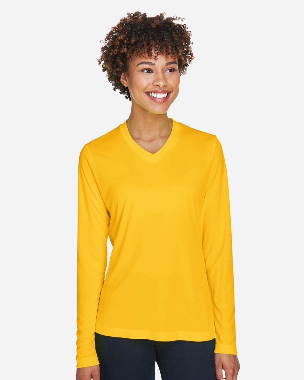 Women's Moisture-Wicking Long Sleeve T-Shirt — Sport Athletic Gold
