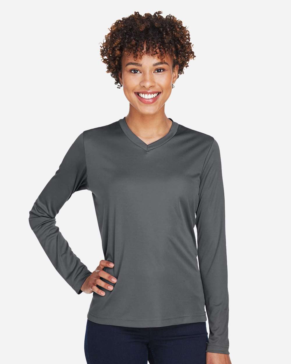 Women's Moisture-Wicking Long Sleeve T-Shirt — Sport Graphite
