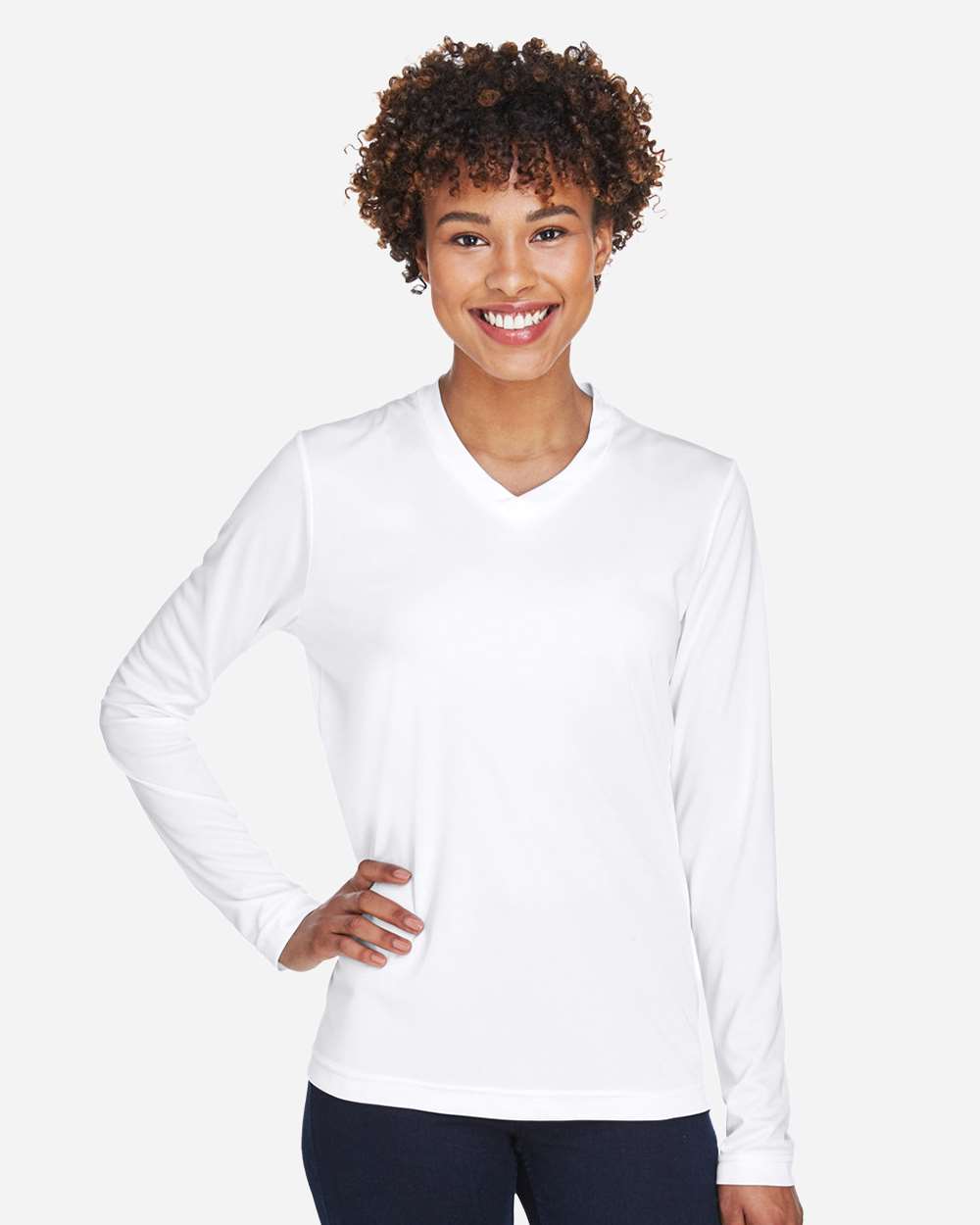 Women's Moisture-Wicking Long Sleeve T-Shirt — White