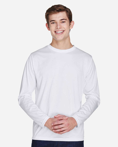 Men's Moisture-Wicking Long Sleeve T-Shirt — White