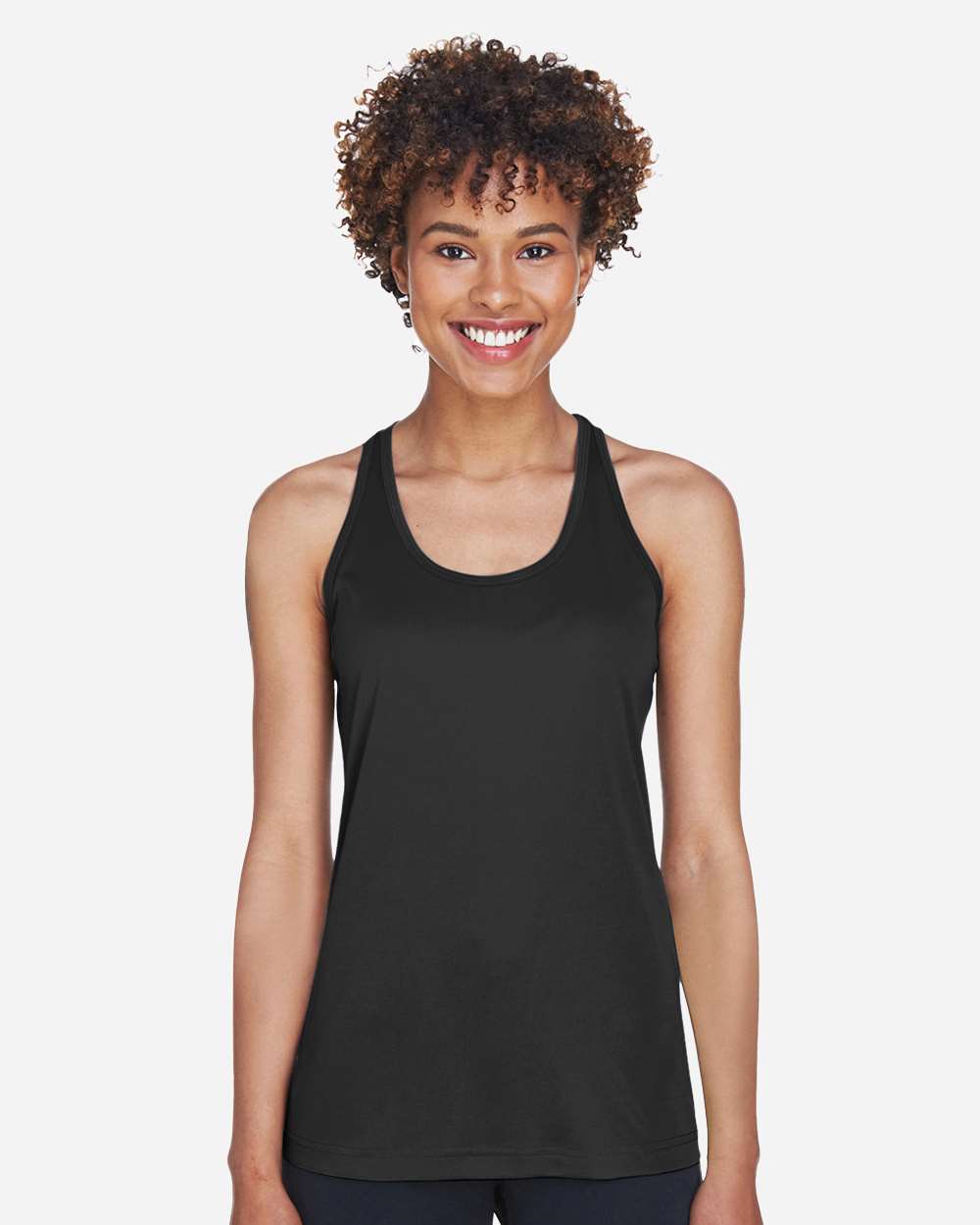 Women's Moisture-Wicking Racerback Tank — Black