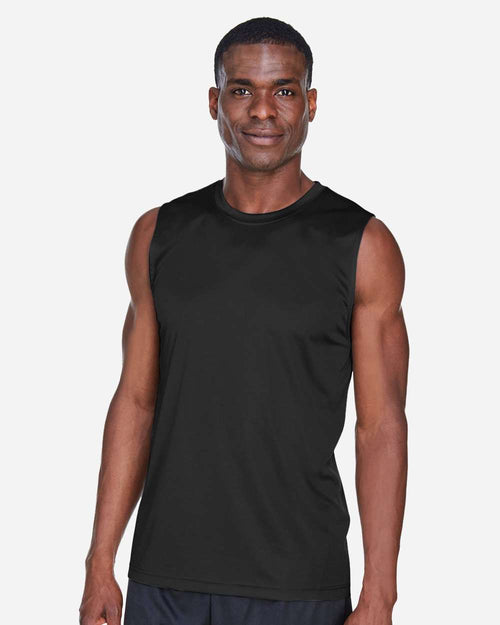 Men's Moisture-Wicking Muscle Tee — Black