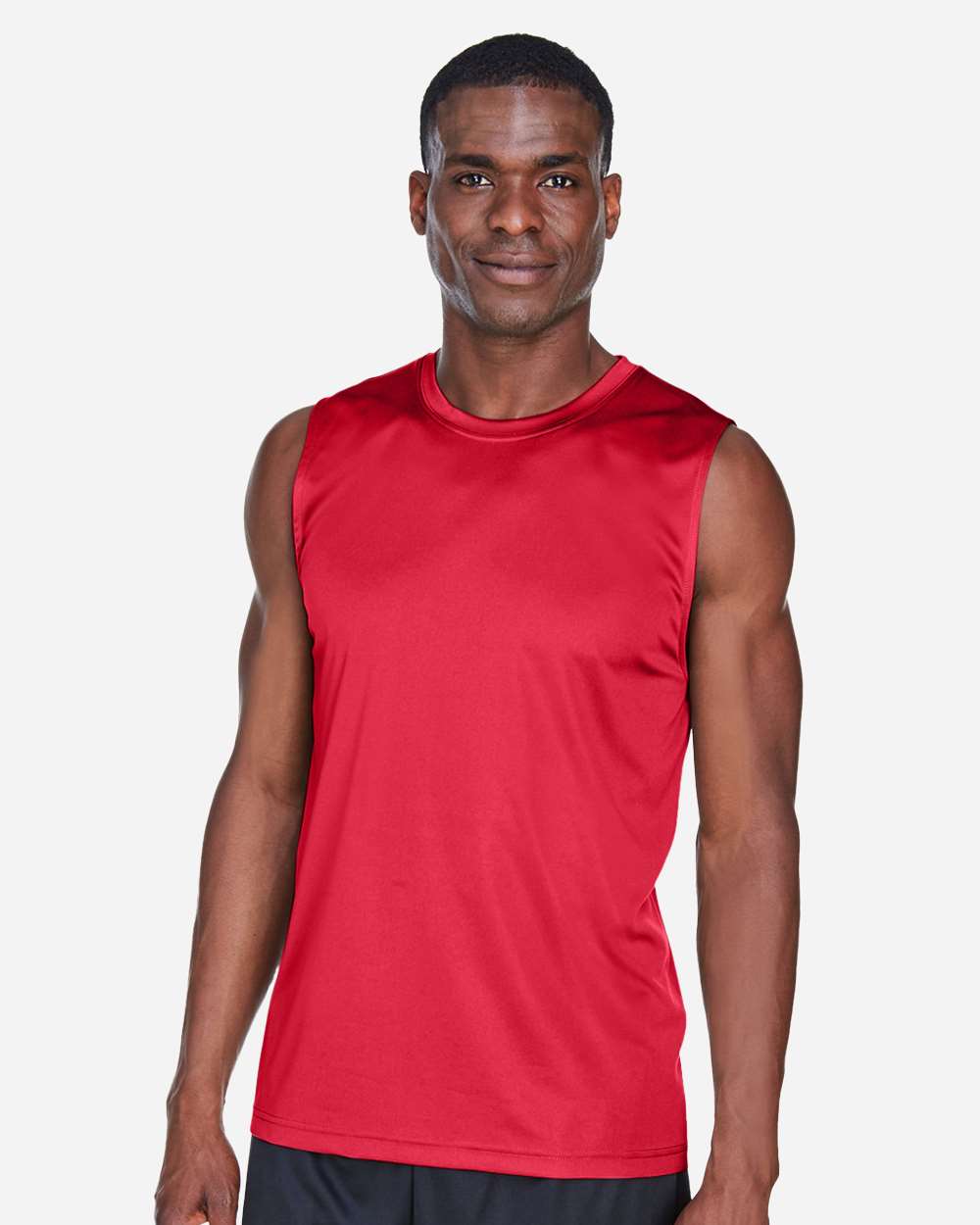 Men's Moisture-Wicking Muscle Tee — Sport Red