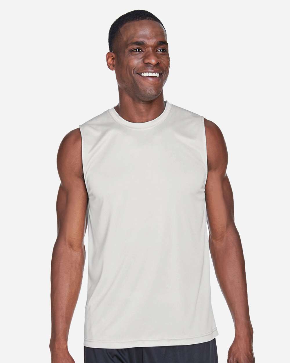 Men's Moisture-Wicking Muscle Tee — Sport Silver