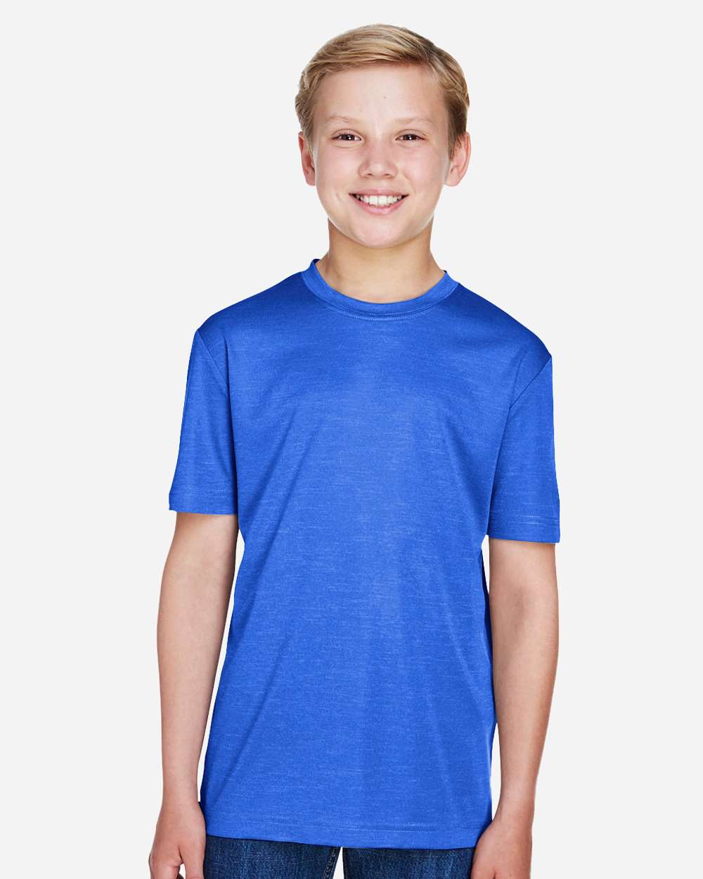 Youth Heather Moisture-Wicking T-Shirt — Sport Royal Heather