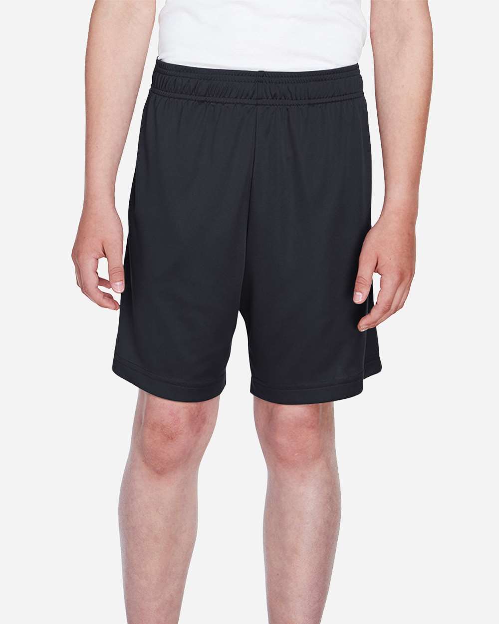 Youth Moisture-Wicking Shorts — Black