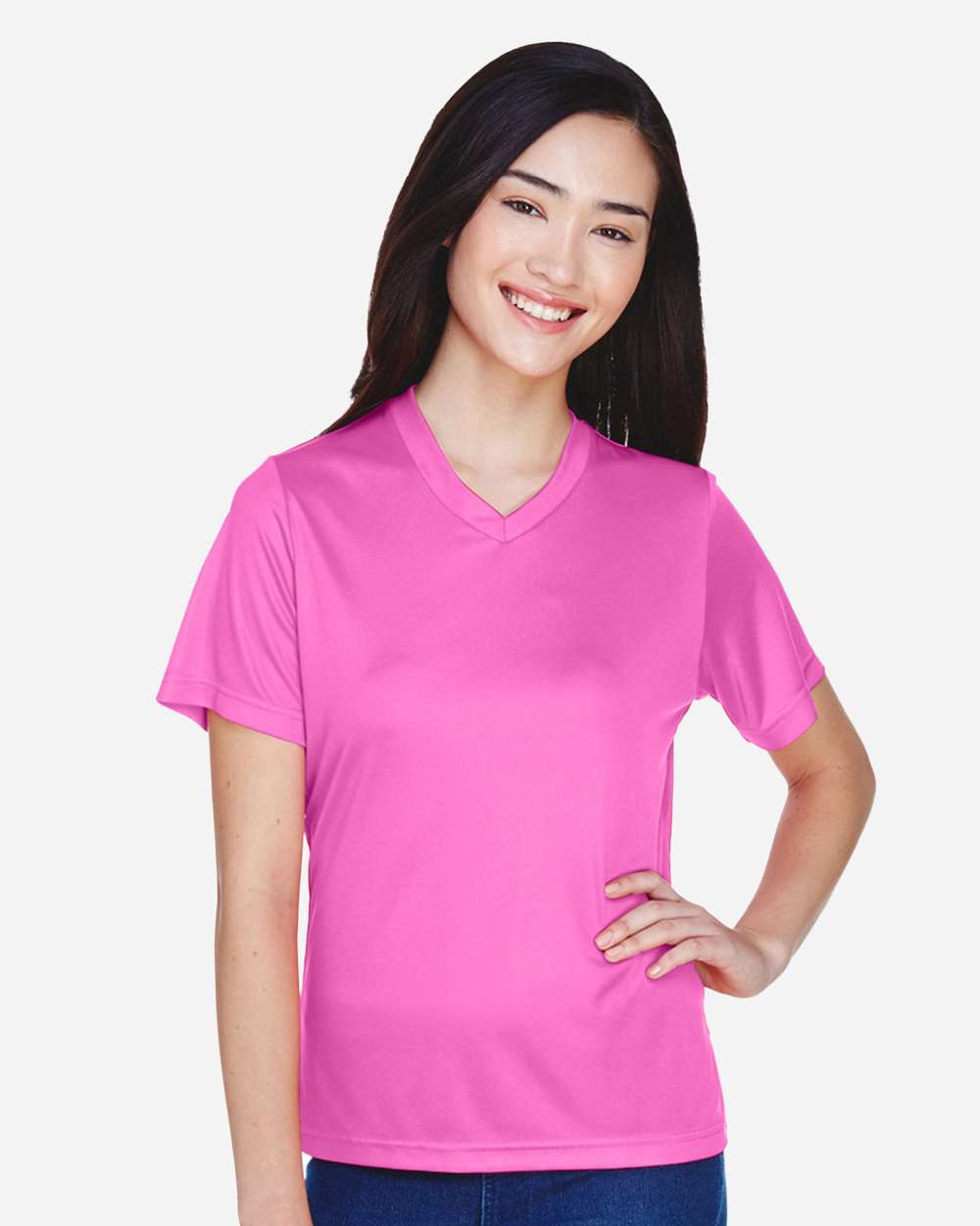 Women's Moisture-Wicking T-Shirt — Sport Charity Pink