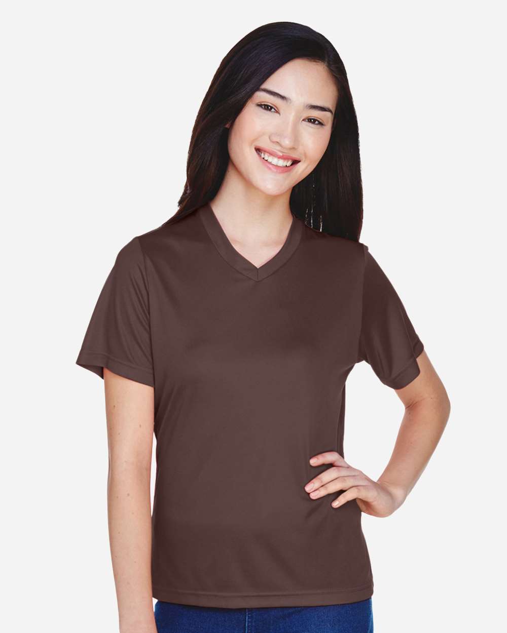 Women's Moisture-Wicking T-Shirt — Sport Dark Brown
