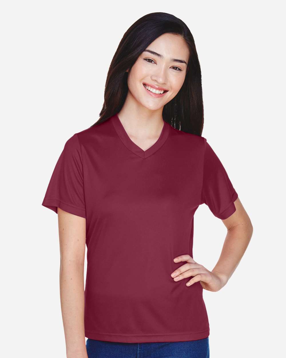 Women's Moisture-Wicking T-Shirt — Sport Maroon
