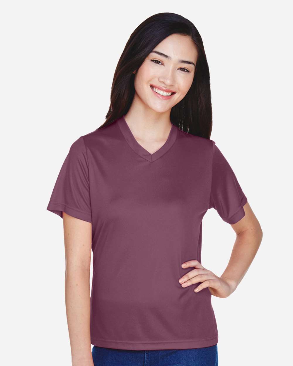 Women's Moisture-Wicking T-Shirt — Sport Dark Maroon