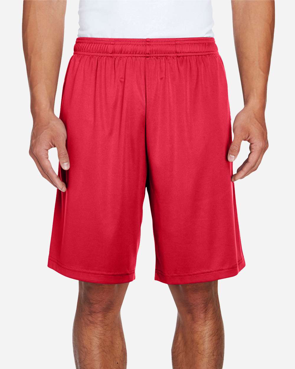 Men's Moisture-Wicking Shorts — Sport Red
