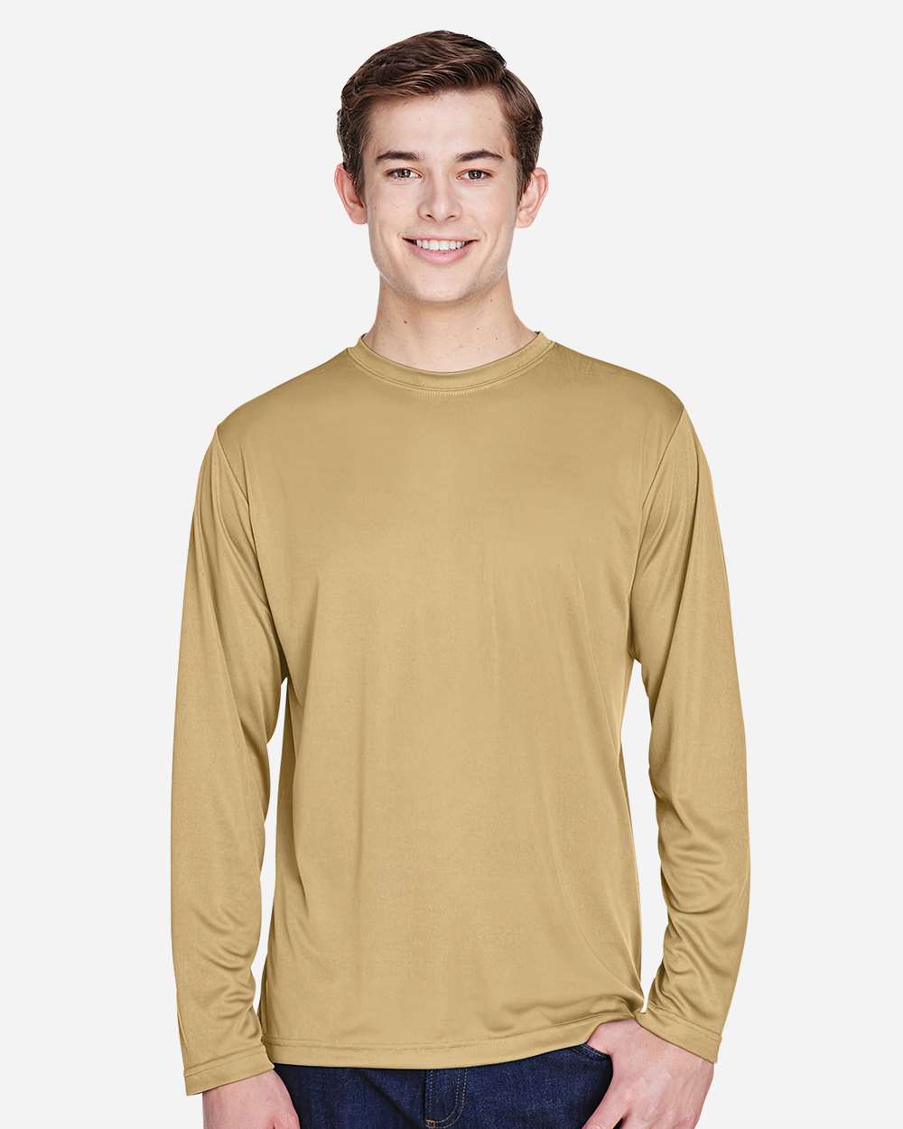 Men's Moisture-Wicking Long Sleeve T-Shirt — Sport Vegas Gold