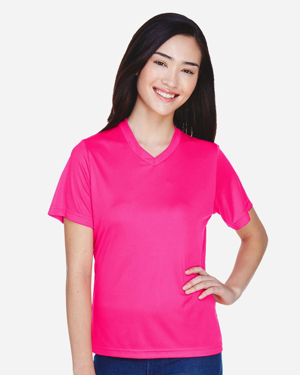 Women's Moisture-Wicking T-Shirt — Bright Magenta